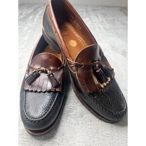 Allen Edmonds Nashua Tassel Loafers Black/Brown Leather Shoe Men's Size 10 1/2‎